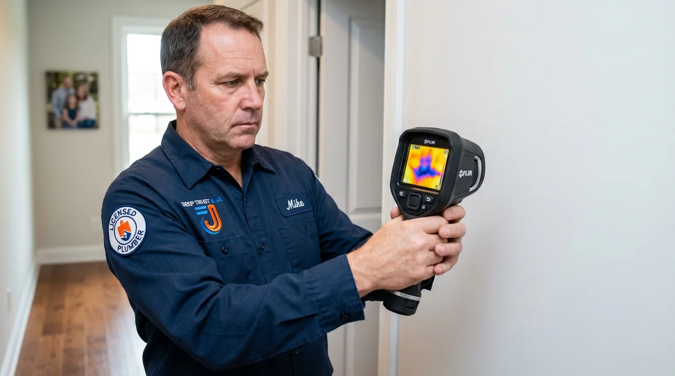 Thermal imaging leak detection by Johns Plumbing LLC in Haslet